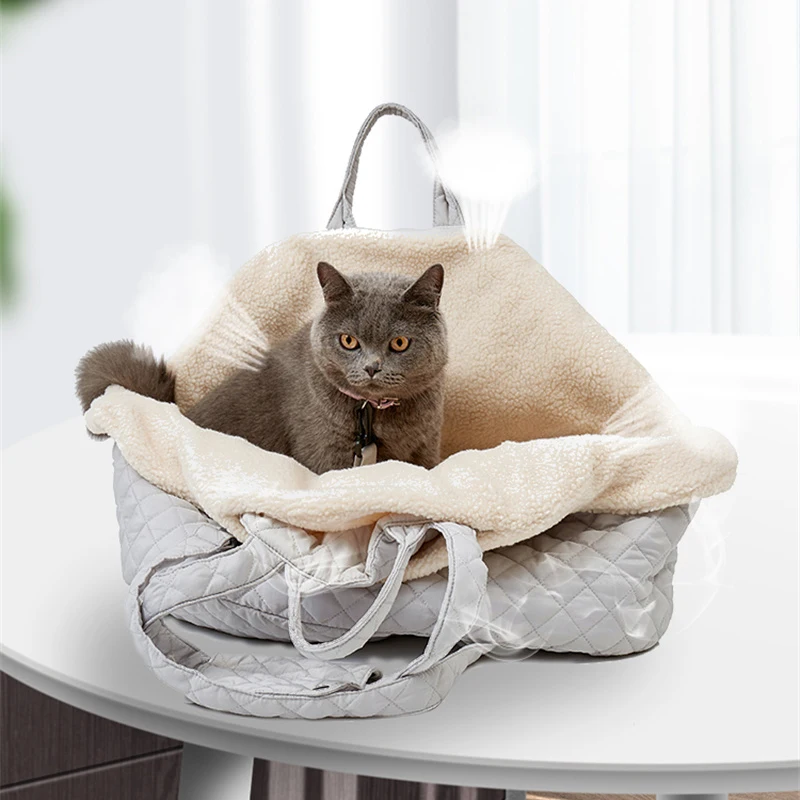 

Fashion Cat Dog Handbag Soft Warm Dog Carrier Bags For Dogs Cats Big Capacity Light Weight For Small Dogs Outdoor Supplies