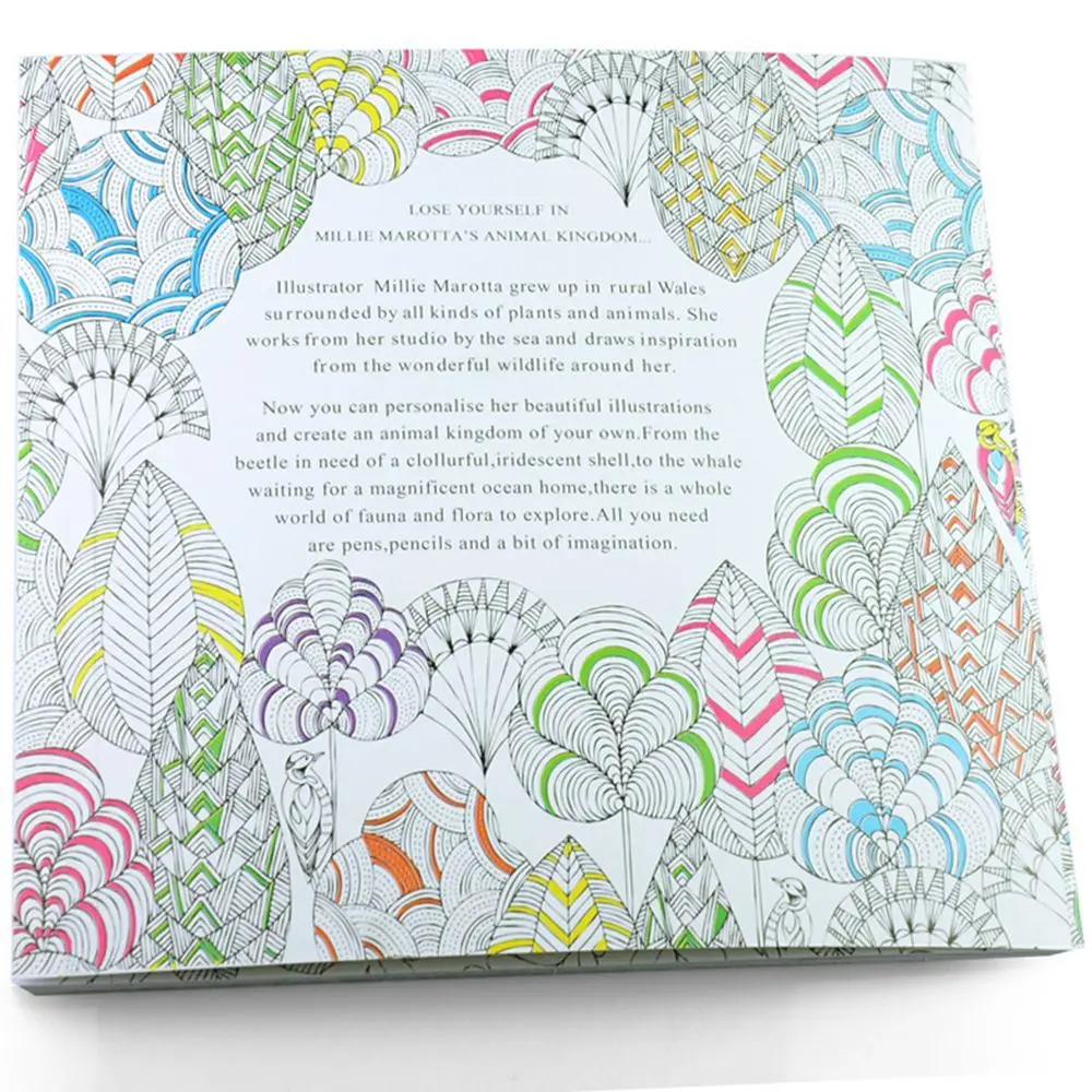 Animal Kingdom New Styles Kill Time Mixed Colouring Relieve Stress Graffiti Painting Books Hand Painted Drawing Coloring Book