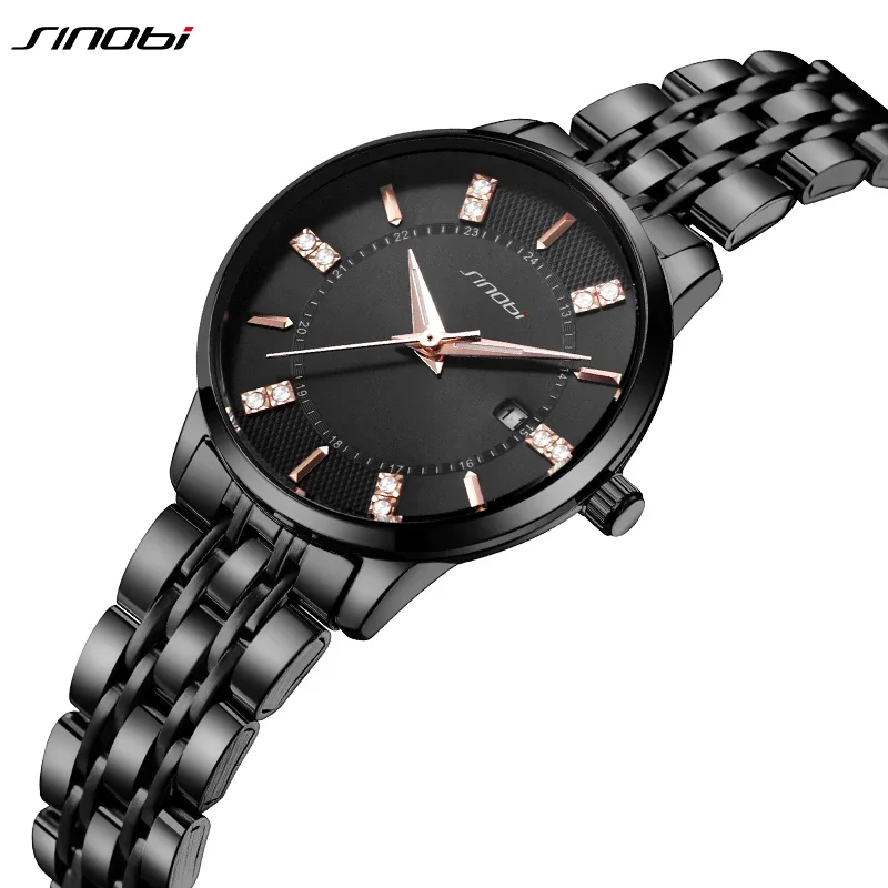 SINOBI Fashion Ladies Watches Top Luxury Women\'s Quartz Wristwatches Elegant Female Gifts Clock Waterproof Woman Quality Watch