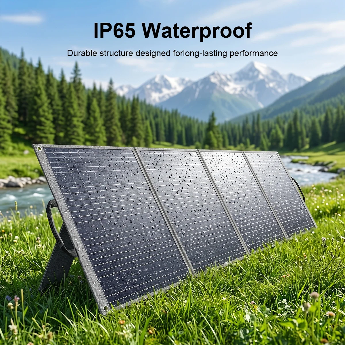SolarPlay Tragbares Wasserdichtes Solarmodul 200W Faltbares Monokristallines Solarmodul Hocheffizientes Solarladegerät für Outdoor-Camping, Wohnmobil-Stromstationen & Notfälle