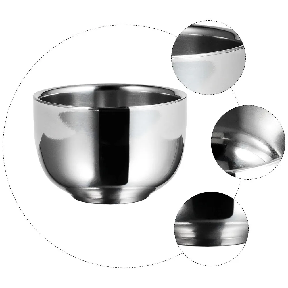 

1Pcs Stainless Steel Shaving Bowl Men's Foaming Container High Grade Bubbling Shaving Cream Bowl Salon Home Use