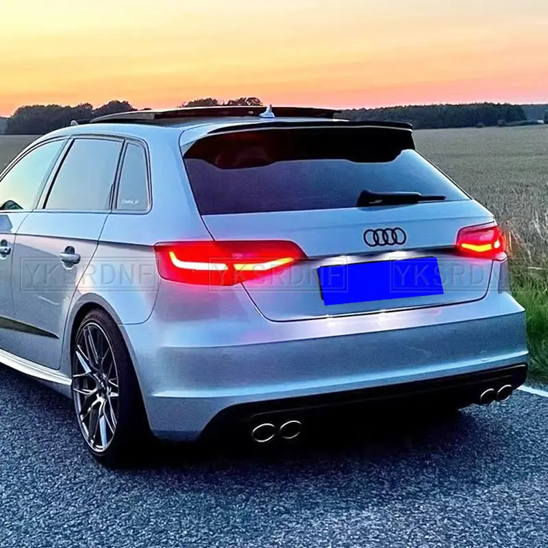 Dla Audi A3 S3 S linia 8V Hatchback 5 drzwi 2014-2020 wysokiej jakości plastik ABS tylny Spoiler dachowy Trunk Wing osłona buta akcesoria