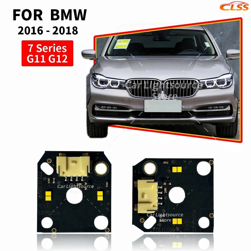 

﻿White Angel Eye DRL Board Lightsource For BMW 7 Series G11 G12 2016-2018 LED Headlight Daytime Running Light Module 63117440361
