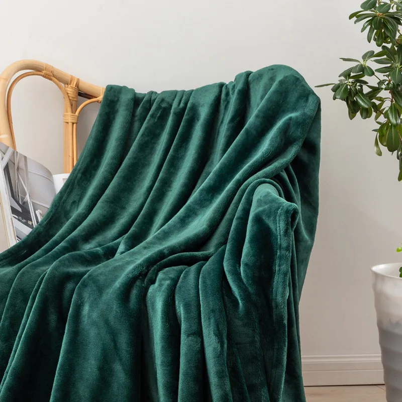 Weihnachtsgrüne große Fleece-Überwurfdecke für Couch, Sofa, superweiche und warme Decken, Waldgrüner Überwurf, ganzjährig verwendbar, gemütlich