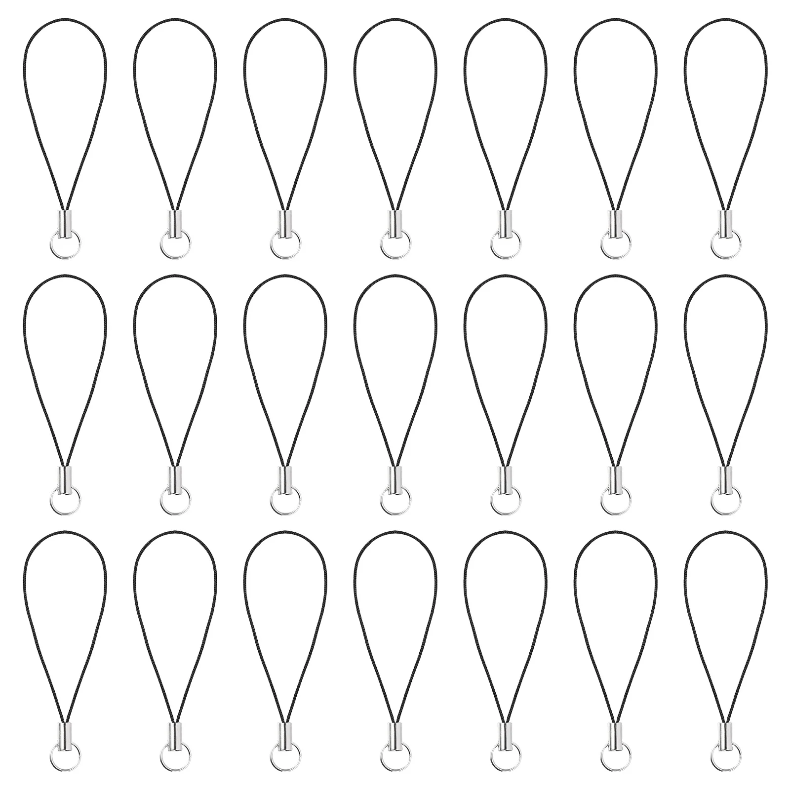 UKCOCO 100Pcs Mobile Phone Hanging Lanyard DIY Phone Hanging Charms Keychain Split Ring Strap lanyards for phones