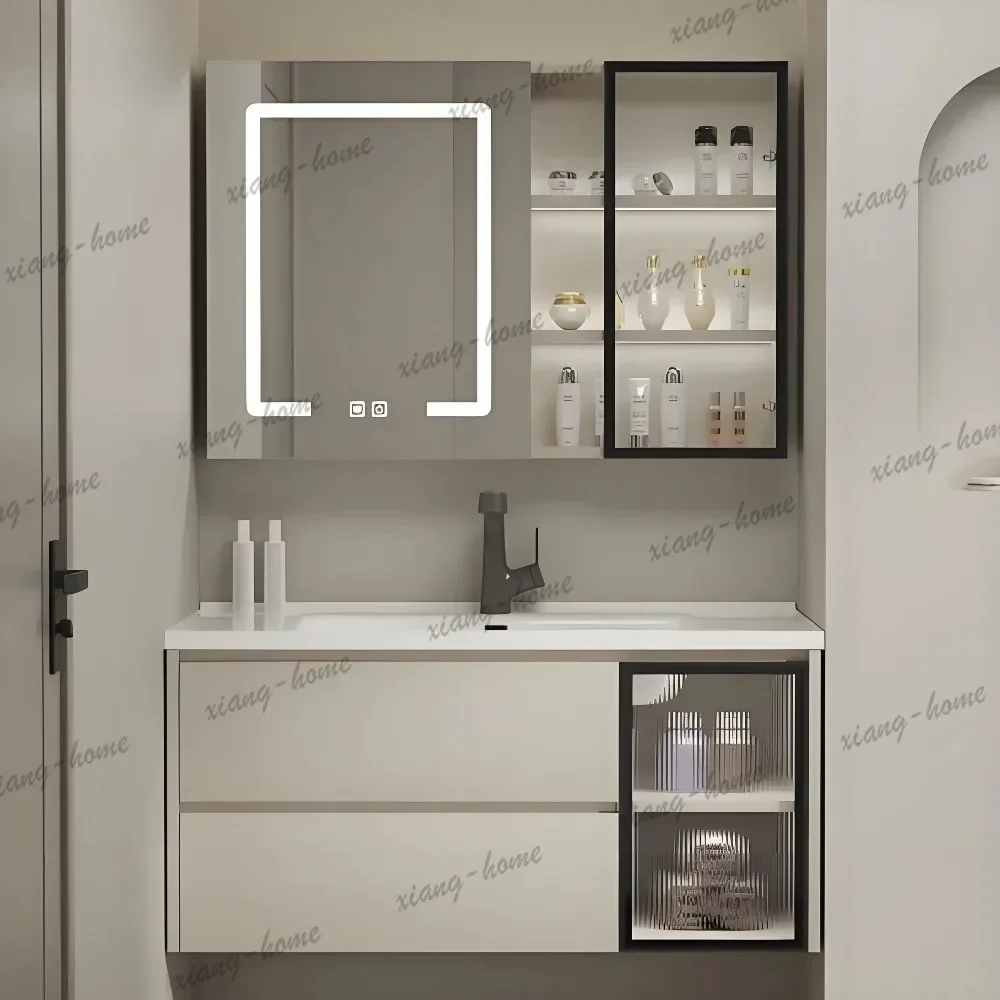 PG Custom Stainless Steel Bathroom Vanity High-Quality Rust-Proof Wall-Mounted Cabinet with Medicine Storage for Modern Bathroom