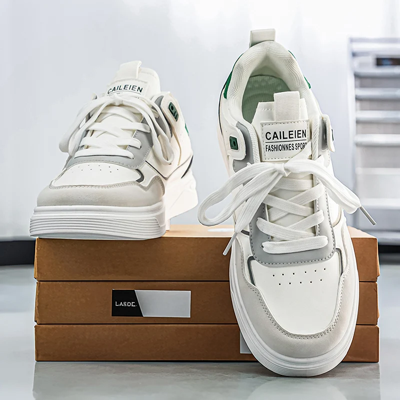 Men's Shoes 2026 New Trendy Versatile Casual Shoes Sports Low-top Soft Sole Breathable Lightweight White Minimalist Flat Shoes