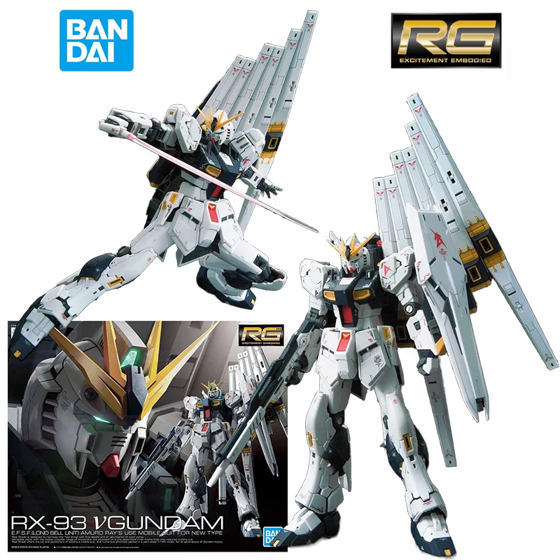 

Bandai RG 1/144 RX-93 V Gundam 14 см Gundam cher's Counterattack аниме оригинальная экшн-фигурка сборная Игрушка Подарочная коллекция