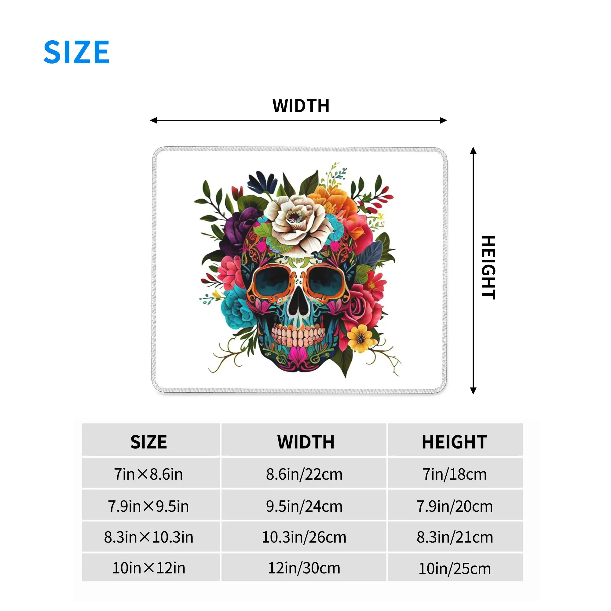 Skull Print Horror Skeleton Death Mouse Pad Computer Keyboard Mouse Mat Gamer PC Laptop Desk Mat Office Accessories Table Mats