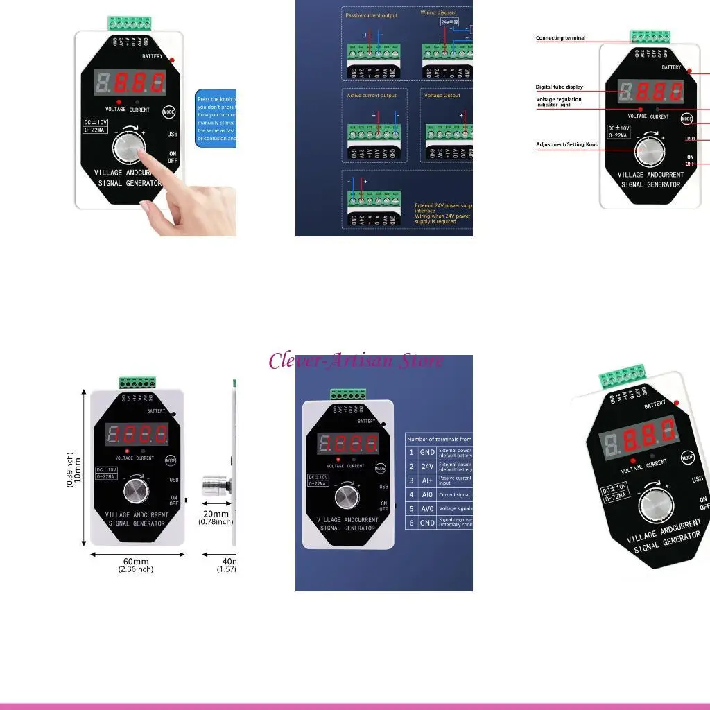

E06B Генератор сигналов промышленной автоматизации, инструмент для калибровки тока от 0 до 4–20 мА