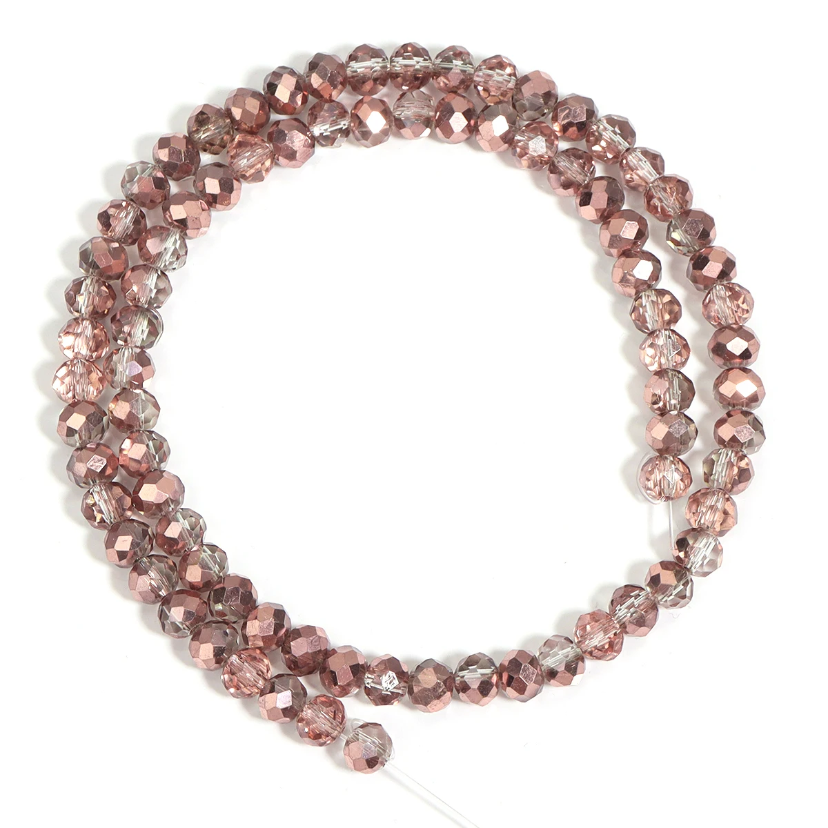 4 6 8mm gefacetteerde kristallen kralen lichtrood koper glas losse kralen voor het maken van sieraden DIY handgemaakte ketting armband accessoires