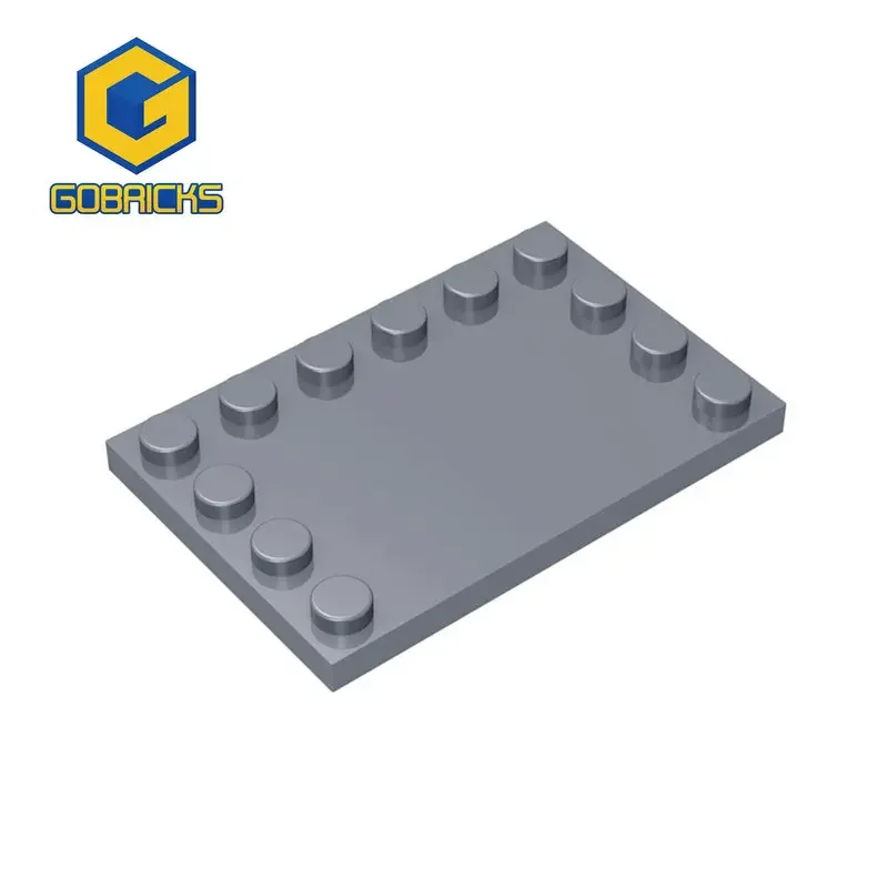 Gobricks 1 Pcs MOC Special Plate 4 x 6 with Studs on Edges Bricks Compatible With 6180 Model Building Blocks Parts Kids Toys