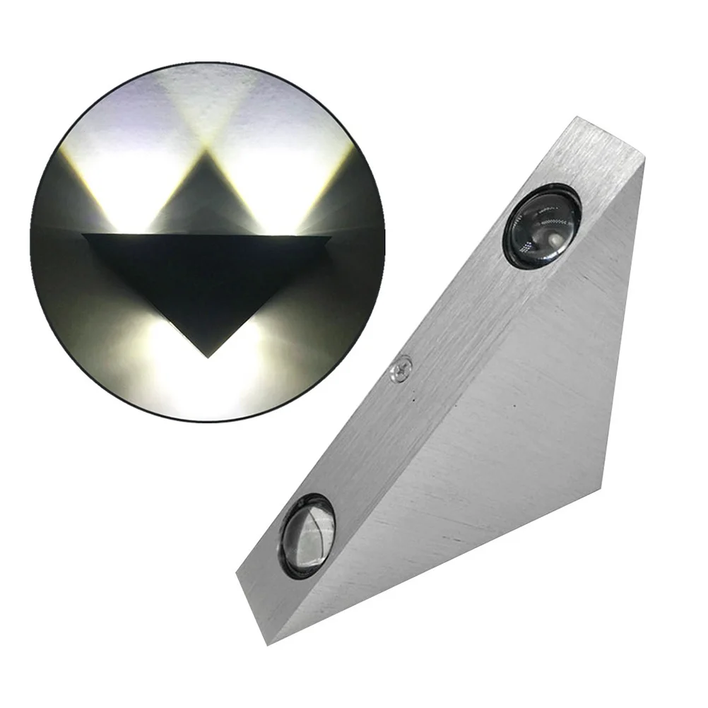

3W LED Triangle Aluminum Wall Lamp Modern Decorative Atmosphere Light for Bedroom Bathroom Corridor Balcony Wall Sconce Ambient