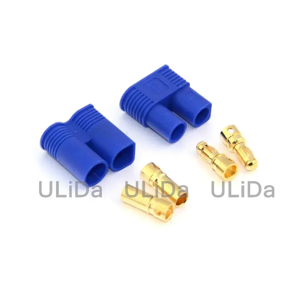 New EC3 3MM Female Male Gold Plated Bullet Connector Plugs For RC Battery