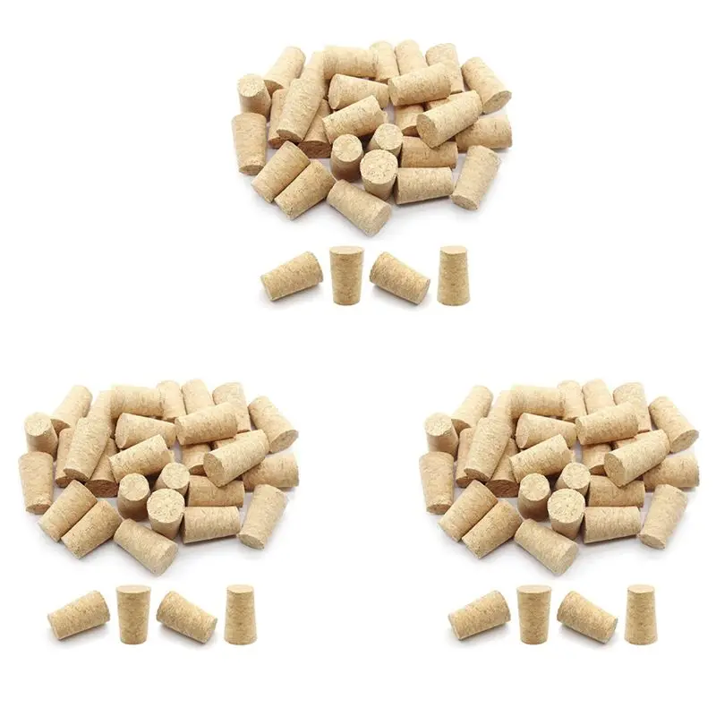 

A98E-300Pcs Tapered Wine Cork Reusable Wood Corks Creative Portable Sealing Wine Stopper Wine Bottle Cover For Bottles Wine