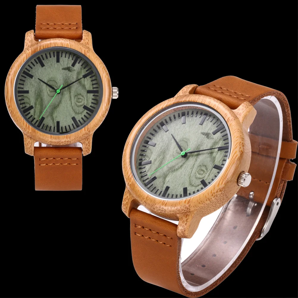 Wood Watch for Men Bamboo Quartz Movement Wristwatch Mens Handmade Men's Watches