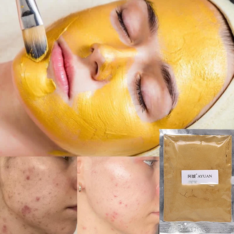 24K Gold Active Face Mask Powder Whitening Brightening DIY SPA Anti Aging Wrinkle Moisturizing Treatment Facial Masks Skin Care