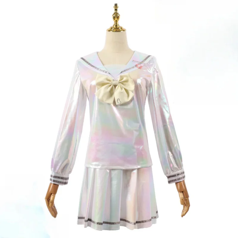 NEEDY GIRL OVERDOSE KAngel Cosplay Anime Costume Lolita Coat Skirt Uniform Wig JK Laser Color Fabric Skirts Halloween Party Suit