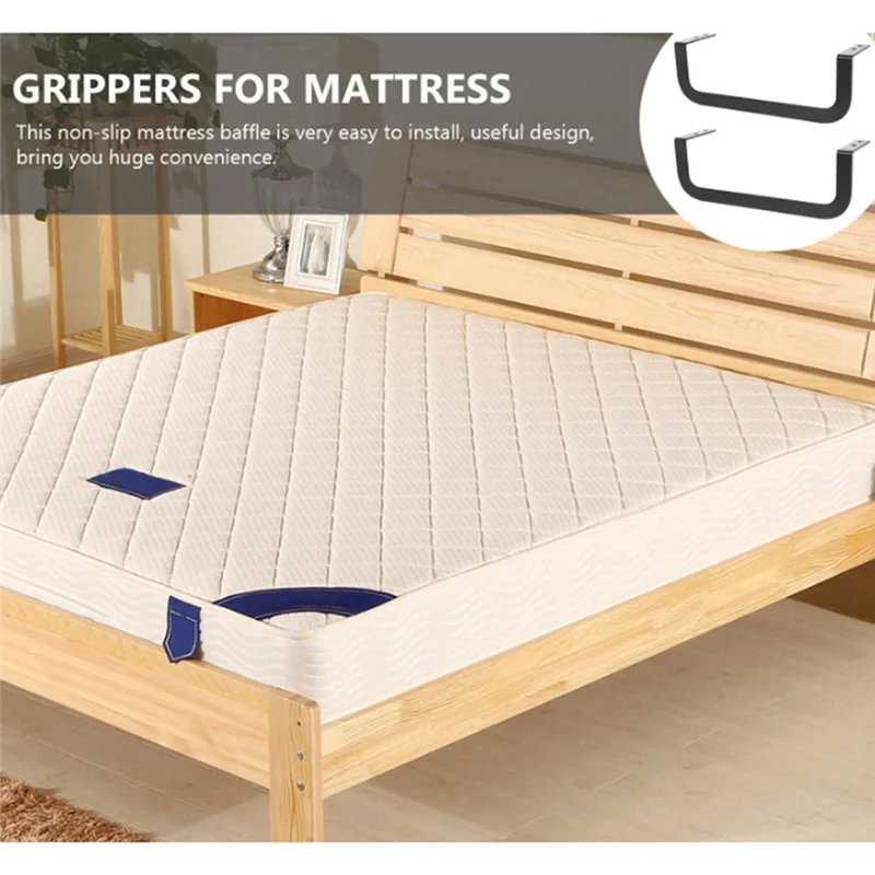 Metal Mattress Retainer Bar Keep Mattress Stopper From Sliding Slide Stopper To Prevent Sliding Holder In Place Gripper-AA26