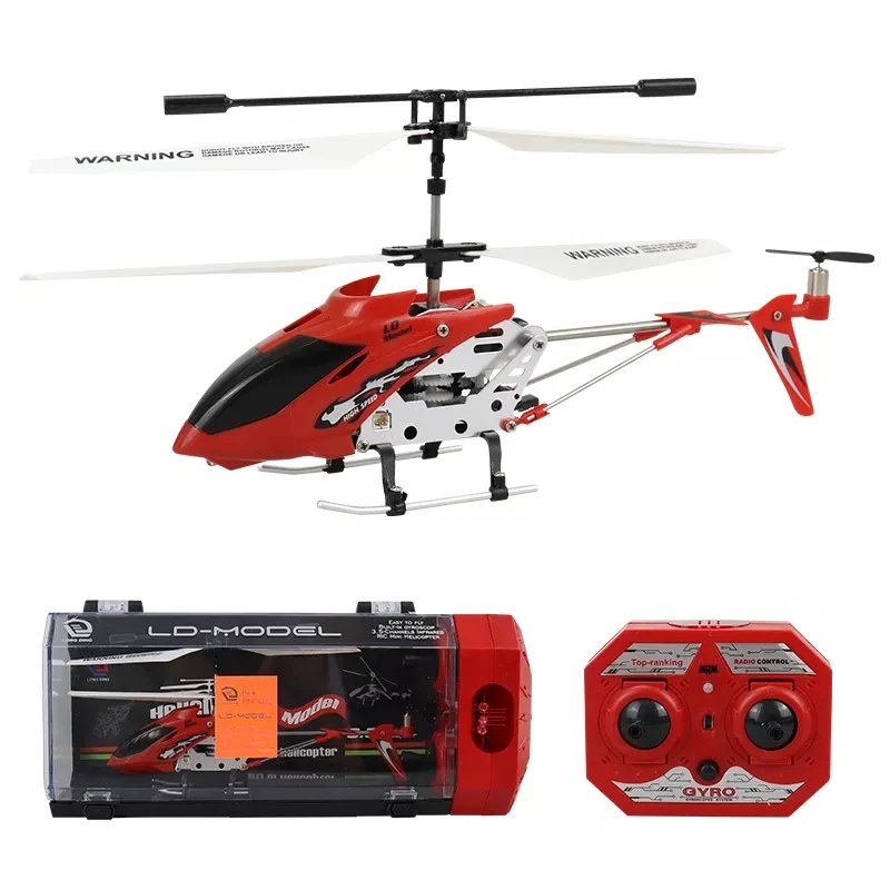 3.5CH Mini RC Alloy Helicopter With Retail Box Recharge Light Remote Control Hold Height Professional Aircraft Plane Toys Boys