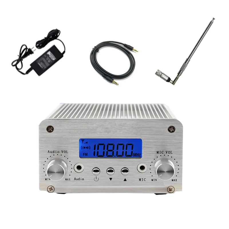 T6A 6W FM Transmitter Radio Broadcasting 6Watt Audio Over-the-air PLL Stereo Transistor Amplifier Kit For Church, Meeting, Campu