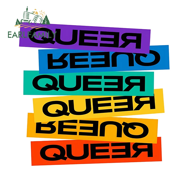 EARLFAMILY สําหรับที่นี่ I Go Again in My Gay Little รถสติกเกอร์รถ Simple Creative Decals รถประตูกันชนอุปกรณ์เสริม