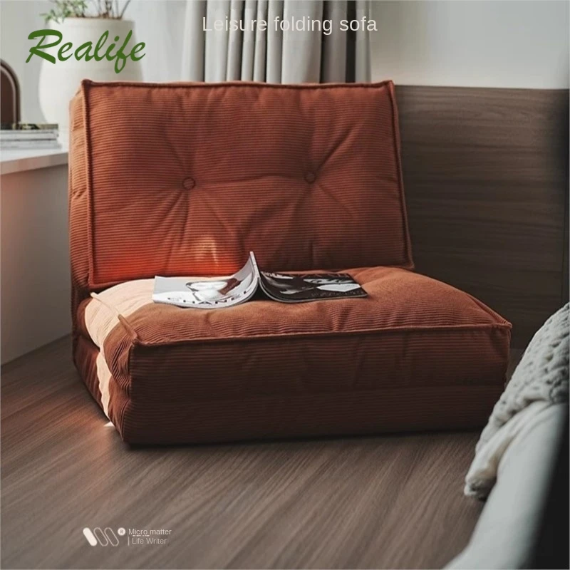 

Realife Lazy Sofa Living Room Dual-use Single Sofa Small Apartment Home Use Cream Style Reclining And Sleeping Foldable Sofa Bed