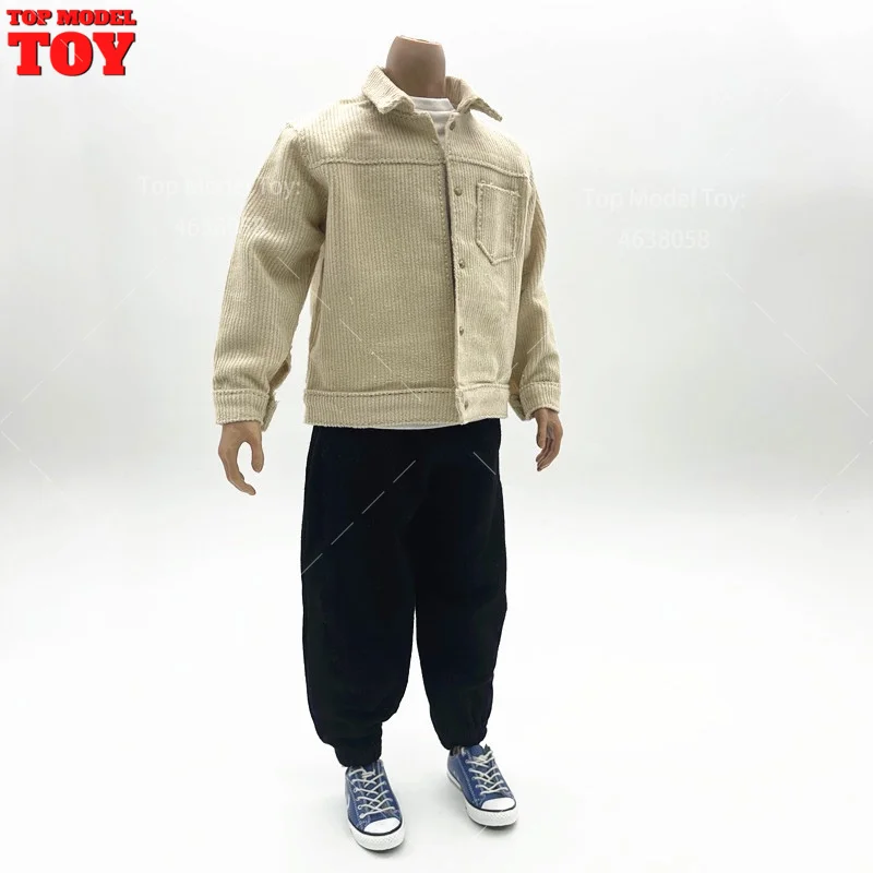 1/6 Scale Men's Casual Trendy Top T-shirt Pant Coat Clothes Accessory Model for 12'' Male Soldier Action Figure Body Dolls Toy