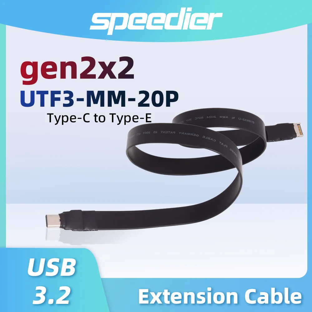 

USB 3.2 Type C to 19P 20PFront Panel Header Extension Cable USB 3.1 Type E To USB 3.2 Type-C pCI baffle Gen 2x2 20 Gbps Adapter