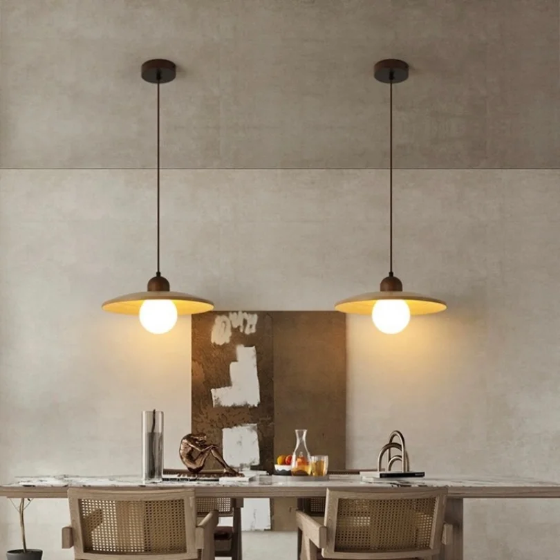 Modern Wooden Pendant Light Kitchen Bedroom Restaurant Shop Decoration Hanging Lamp Wood Ceiling Chandeliers Nordic Japan Decor