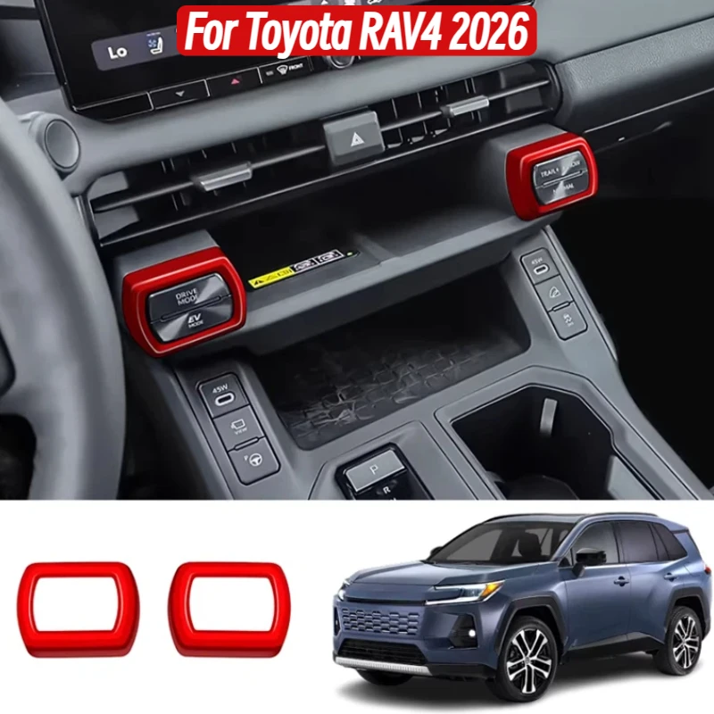Car Central control wireless charging left and right Trim Button Cover for Toyota RAV4 2026 Car Driving Mode Control Cover