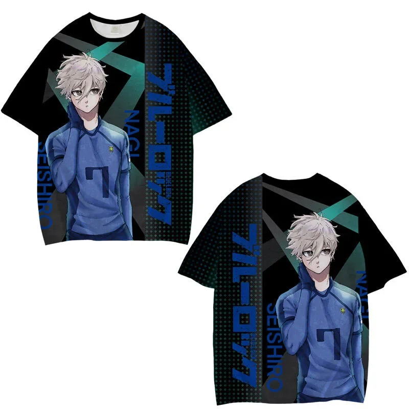 

Blue Lock Tshirt Anime Unisex Tee Cosplay Chigiri Hyouma Nagi Seishirou 3D t-Shirt Short Sleeve Casual Top