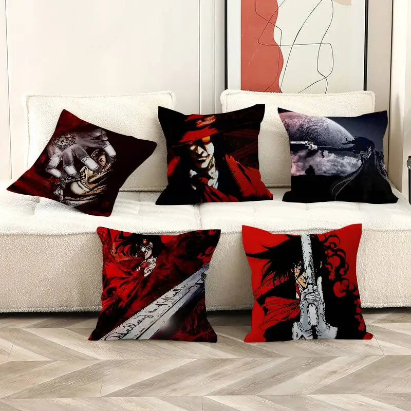 Funda de almohada personalizada de Horror Anime H-Hellsing, funda antipolvo para dormitorio, decoración para fiestas infantiles, funda de almohada, regalo de cumpleaños para niños