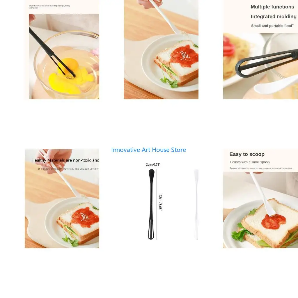 E1PC Egg Beaters with Small Spoon Multipurpose Mixing Spoons Stirring Sticks Creative Household Kitchen Manual Mixing Tools