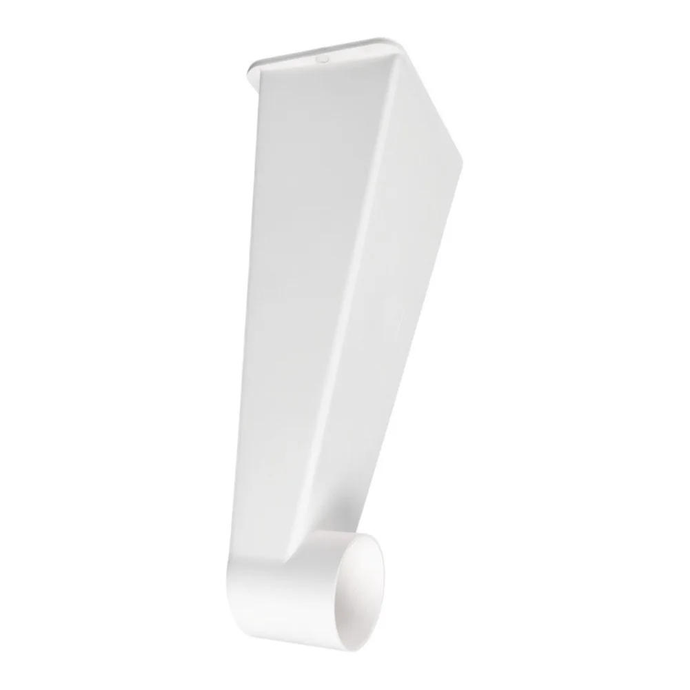 Side Drain Rainwater Bucket in White PVC for Hopper 548x228x174cm For Hard Floor Drain Compatible with 110mm Pipes