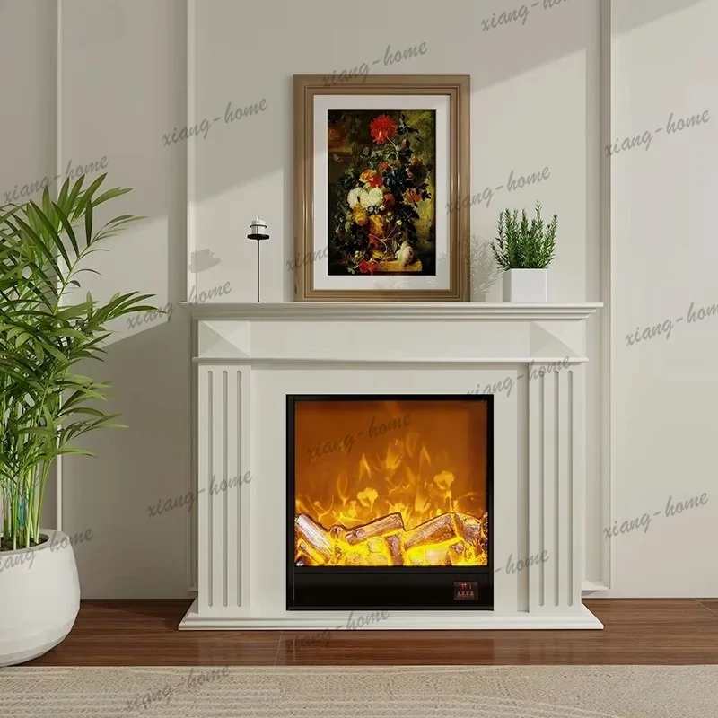 PG   fireplace decorative cabinet simulation fire retro home living room porch cabinet heating TV cabinet solid wood ultra-thin