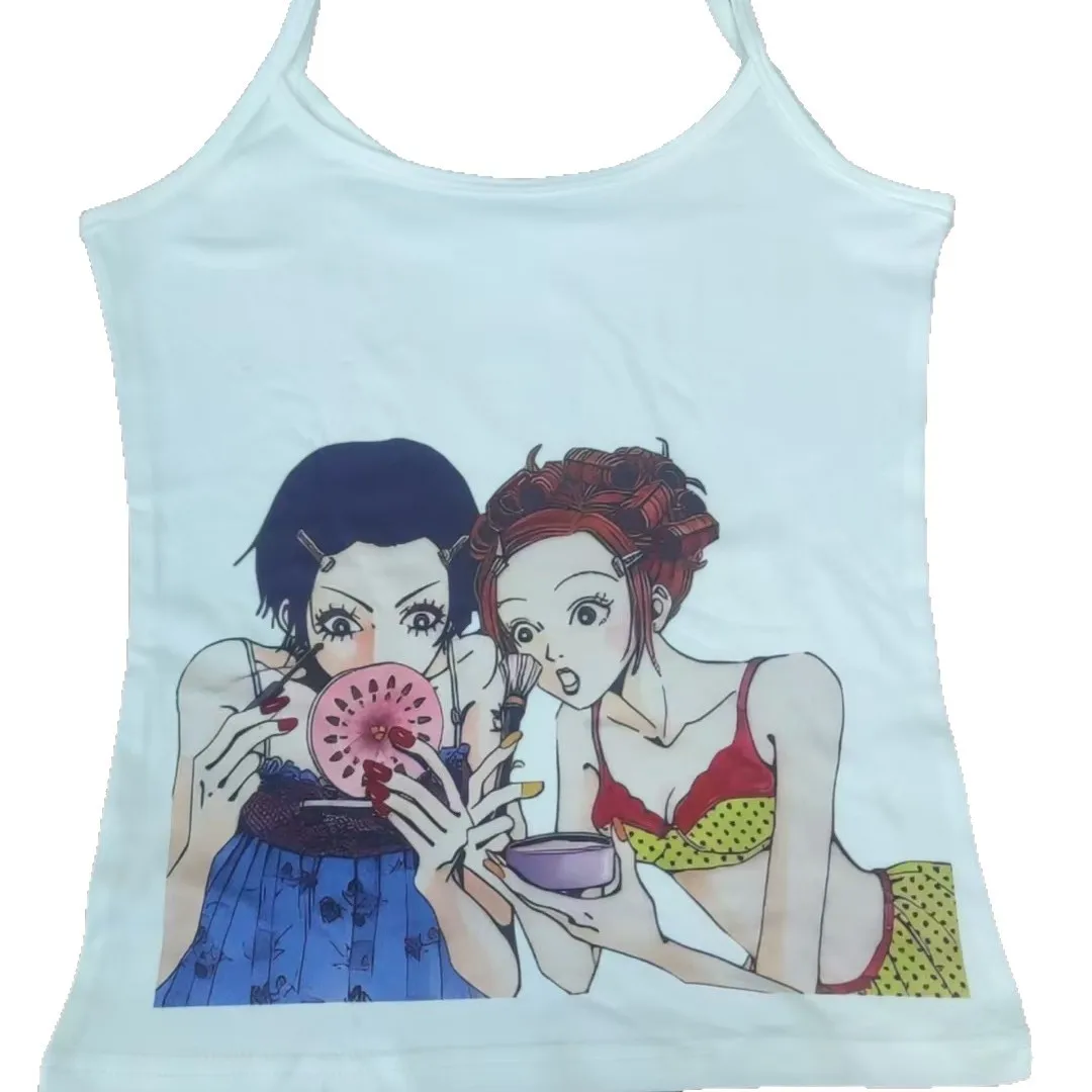 Women Y2K Jeff Buckley Graphic Cami Top Retro Rock Singer Print Slim Sleeveless Tank Vest Streetwear Tank Top Women Clothing