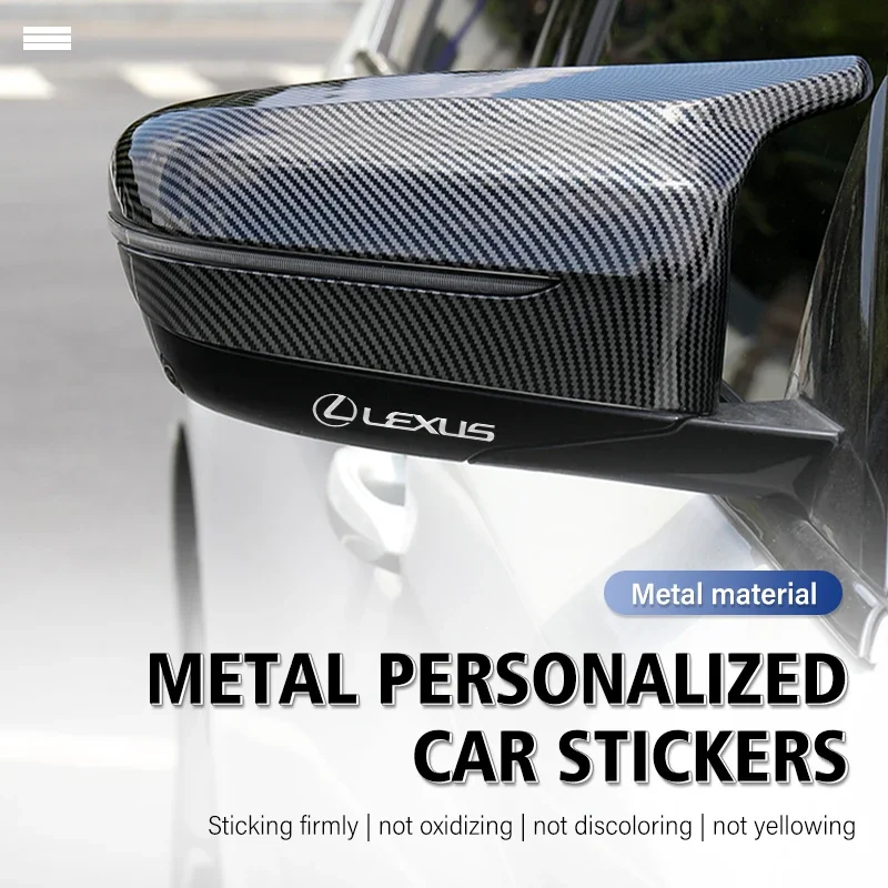 4pcs Metal Car 3D Emblem Trunk Personalized Sticker Badge Decal For Lexus GX470 LS400 LX470 LX570 RC350 UX250h ES350 RX450h