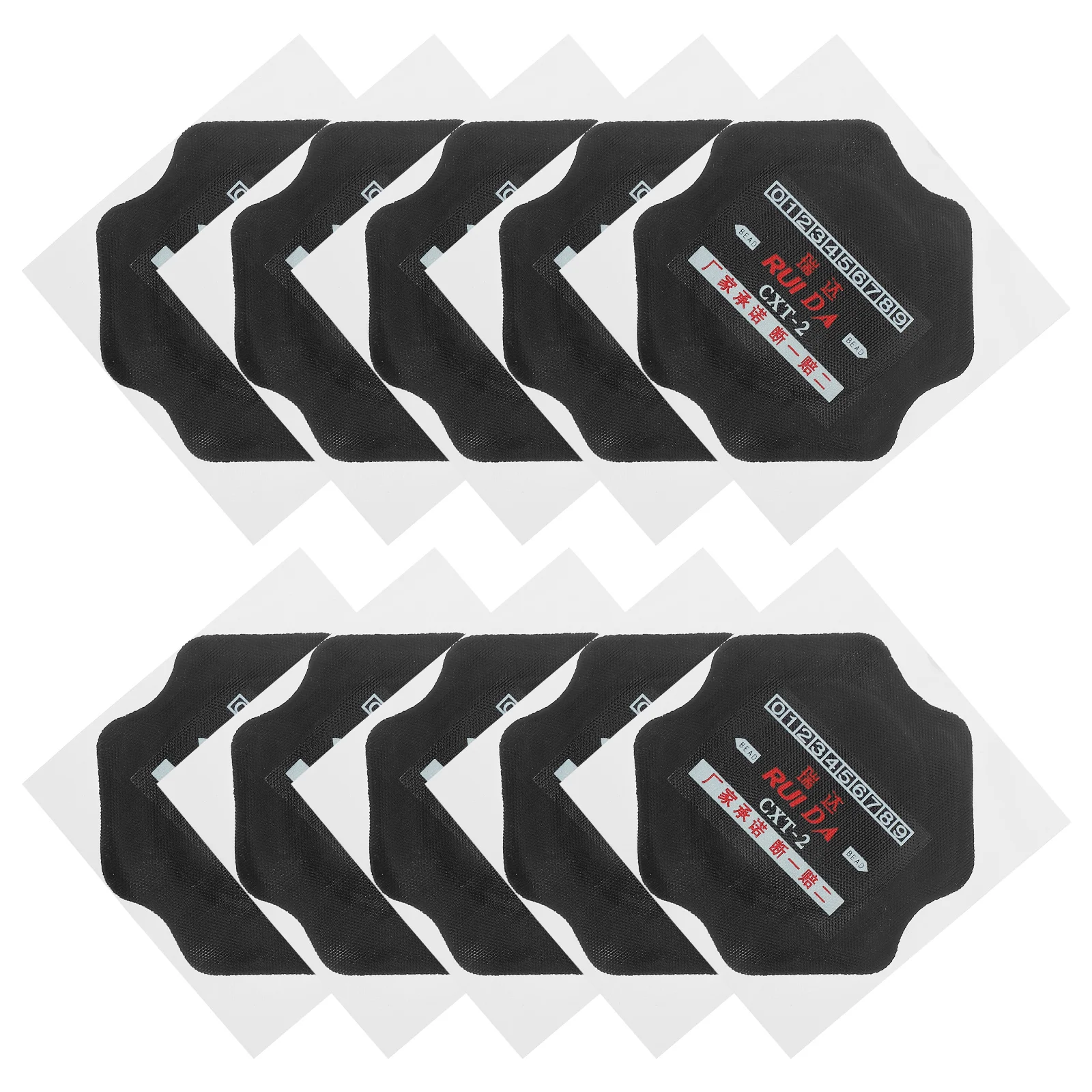 10 Pcs Heavy Duty Tire Repair Tire Reinforcement Pad Tire Patch Cold Adhesive Car Tire Repair Kit Motorcycle Tube