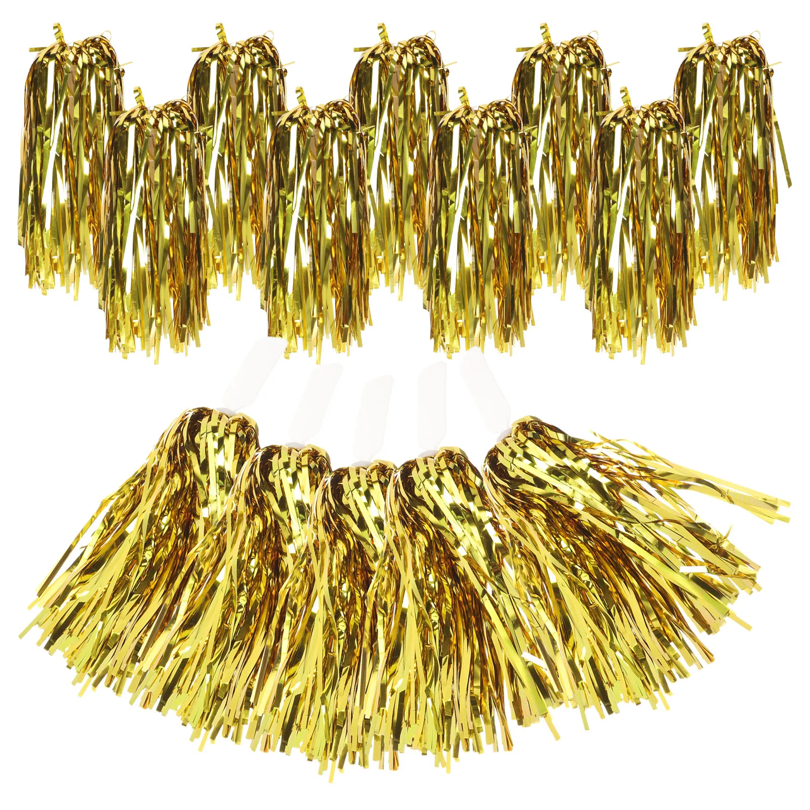 cheerleading pom pom supplies sports team pompom cheerleading hand flowers metallic foil cheerleader pompoms
