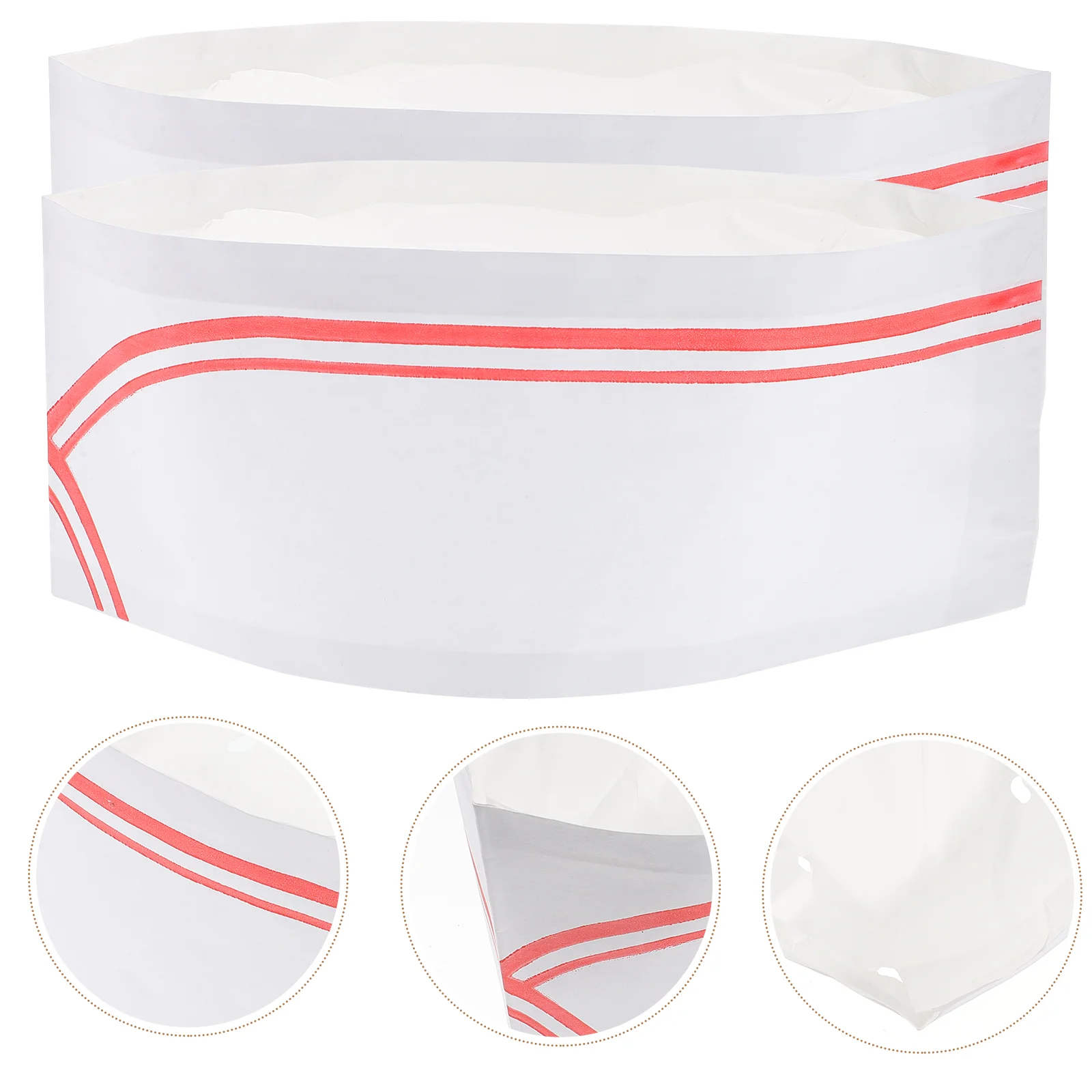 Casquettes en papier pour cuisiniers, chapeaux de chef professionnels, pizza, coloré, design simple, accessoires de cuisine, 50 pièces