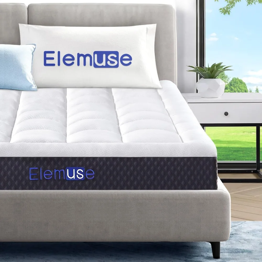 

Full Size Mattress Cooling Gel Memory Foam Plus Pillowtop Mattress, Bed in A Box for Pressure Relief, Medium Firmness