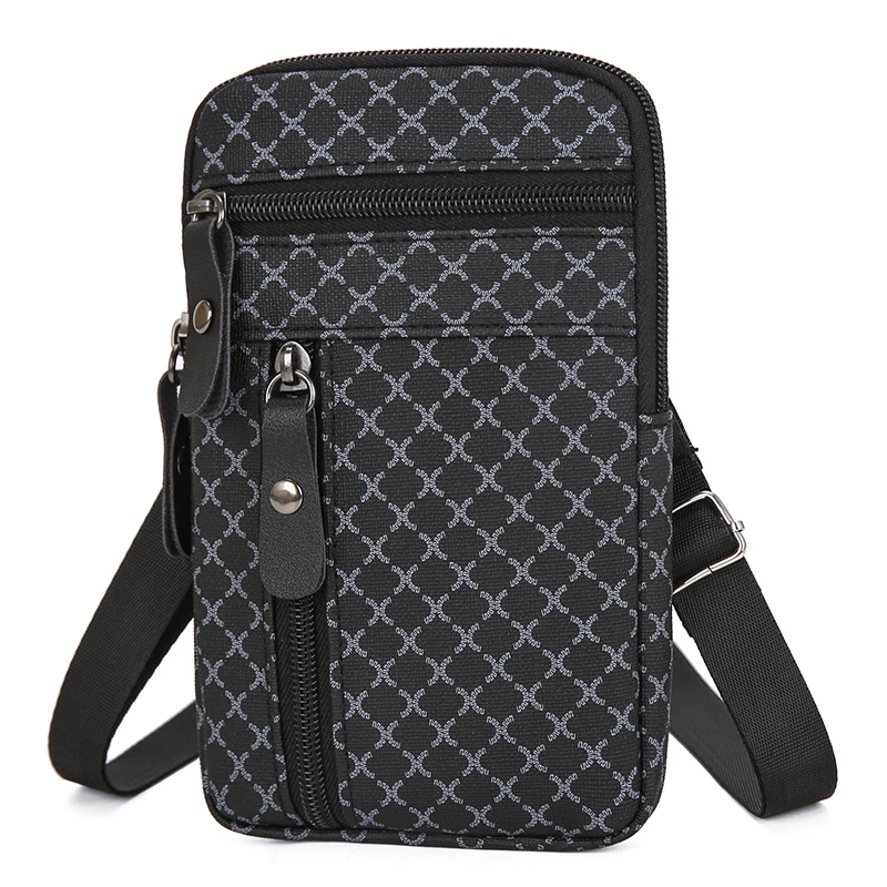 رائع الرجال حقيبة كتف صغيرة لينة بولي Leather حقائب جلدية Crossbody للرجال متعددة الأغراض الرجال حقيبة بحزام السفر حقيبة الهاتف بولسا كيس #1