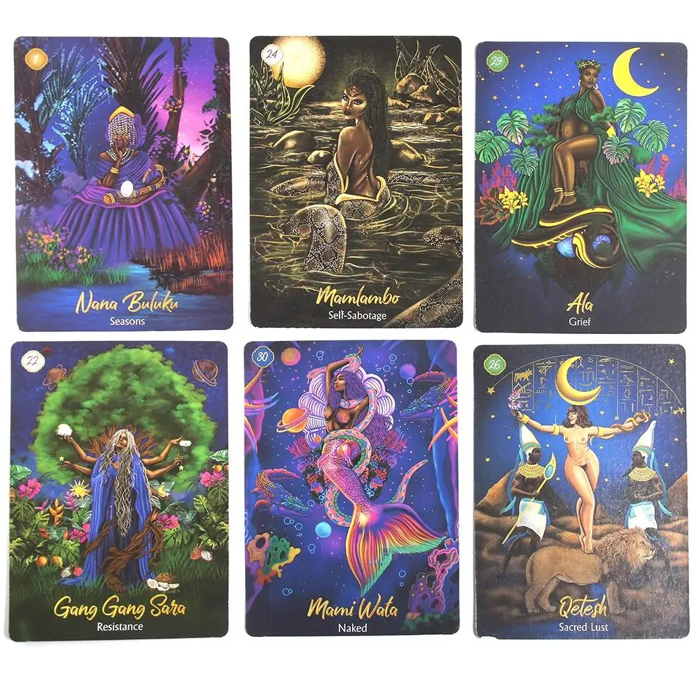 African Goddess Rising Oracle Cards Games Family Party Board Game Divination Fate Oracle Card