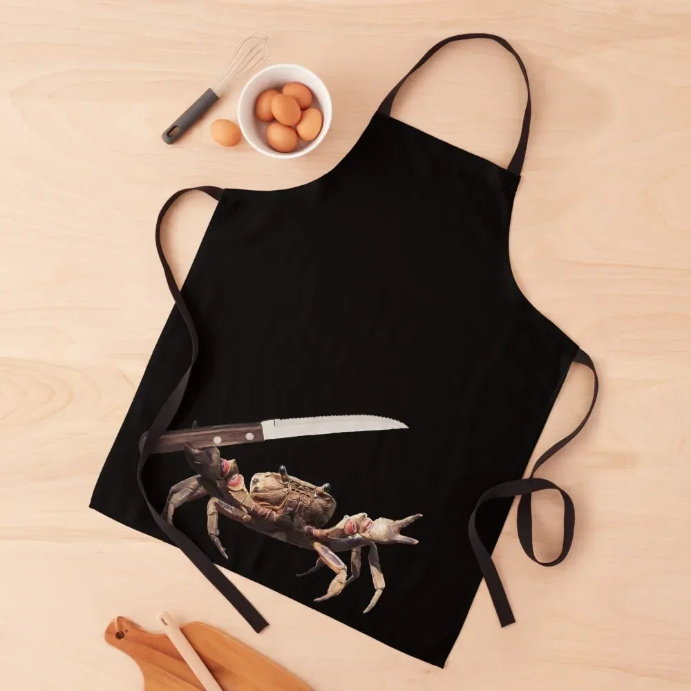 Crab With Knife Apron Kitchen Women For Cosmetologist for kitchen useful Apron