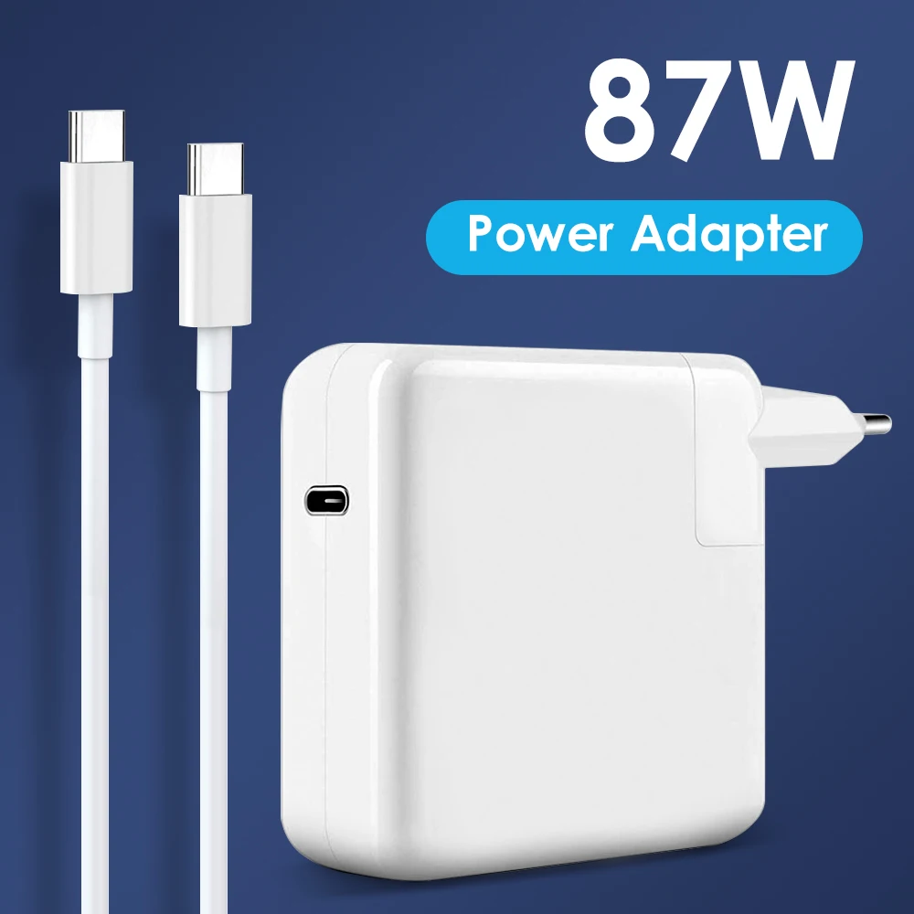 NORTHJO 87W USB C PD Laptop Charger Power Adapter with Type C Charging Cable for MacBook Pro Air 13 14 15 16 Inch AU UK EU Plug