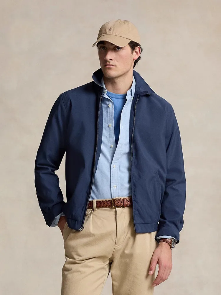 

Американская винтажная мужская куртка премиум-класса из 100% хлопка в минималистском стиле, повседневная куртка с лацканами в стиле ретро - весенне-осеннее пальто на молнии, прямая продажа с фабрики