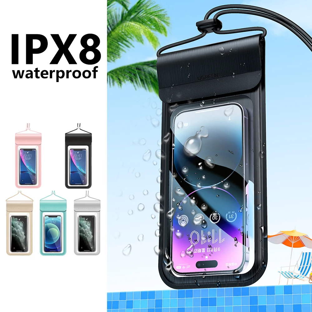 Waterproof Phone Bag for iPhone 16 Pro Max 16 Plus Diving Bag with Lanyard 6.9 INCH Universal Underwater Phone Pouch