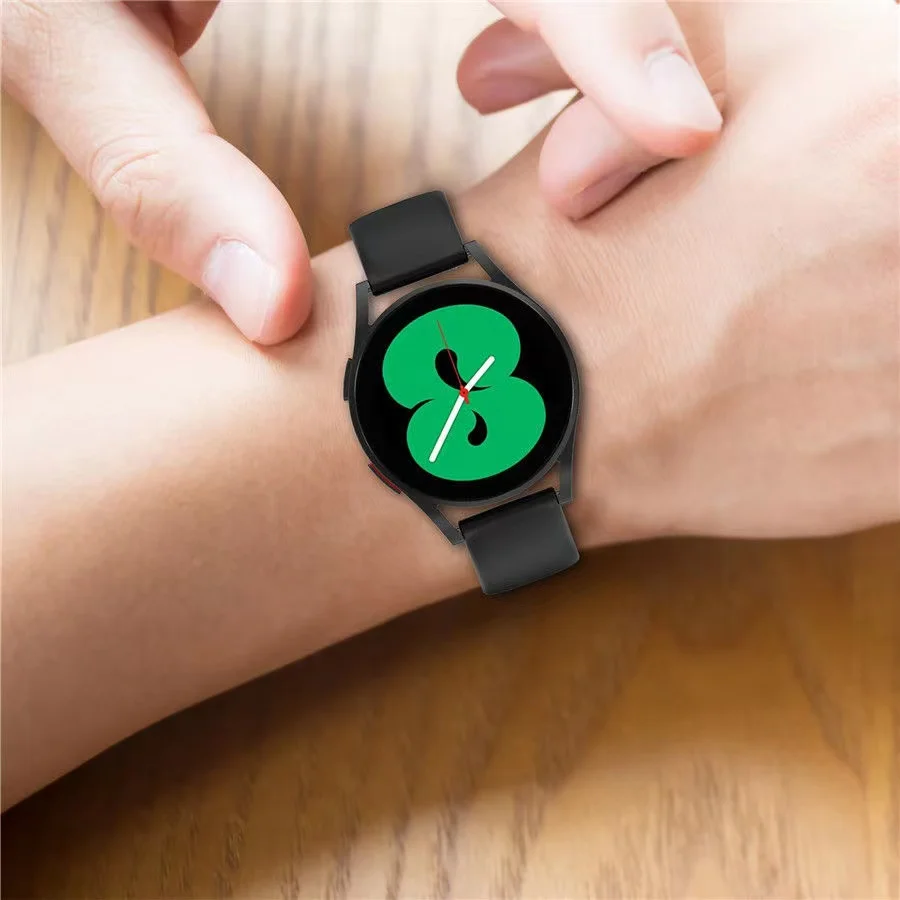 Correa de silicona de 20mm para Samsung Galaxy watch 5/4, 40mm, 44mm, pulsera de moda para Galaxy watch 5 Pro, 45mm, 4 classic 42/46mm