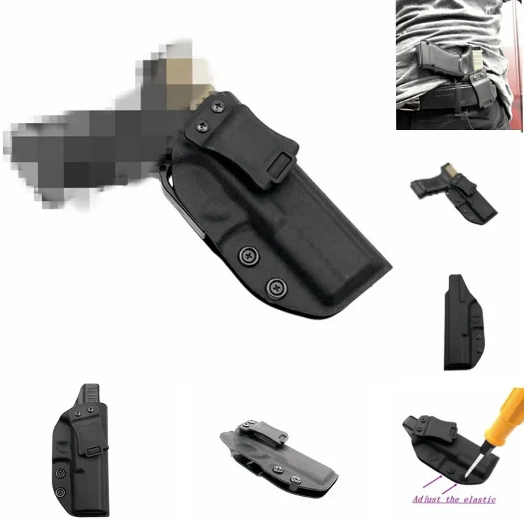 IWB Tactical KYDEX Gun Holster Fits: Glock 17 22 31 Inside Concealed Carry Waistband Pistola Belt Clip Accessories